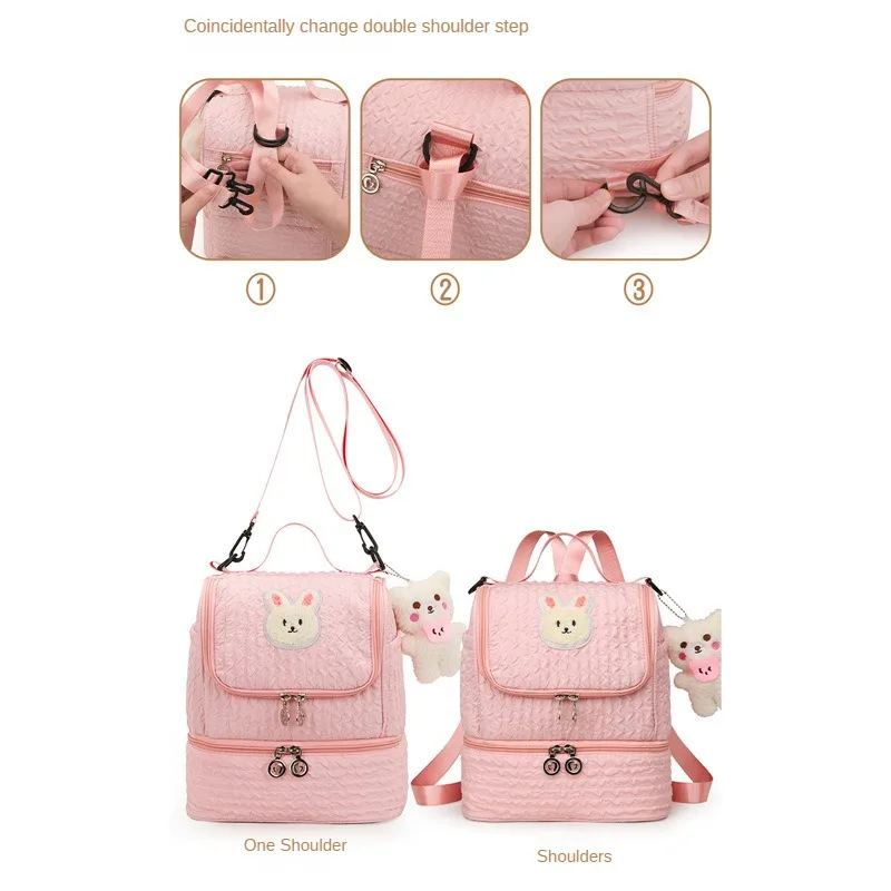 Thermal Insulation Backpack Milk Bag Large Capacity Multifunctional Mother and Baby Bag Single Shoulder Crossbody Bag