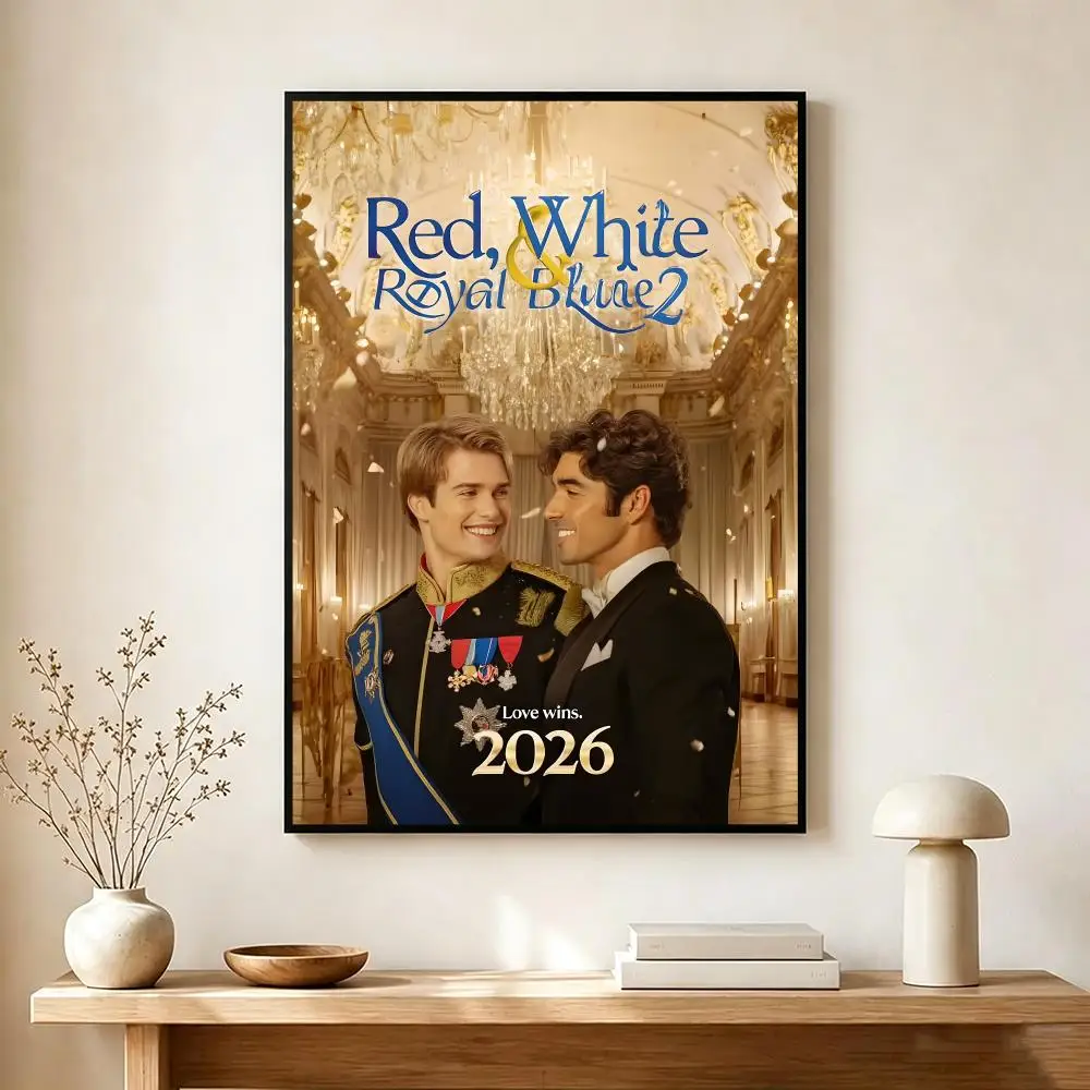 Sweet Romantic Film R-Red White & Royal Blue Poster Wall Art Print Decorative Mural Home Decor Gift Unframed