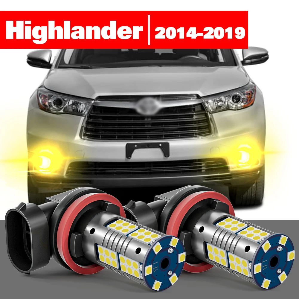 

For Toyota Highlander 2014-2019 2pcs LED Fog Light Accessories 2015 2016 2017 2018