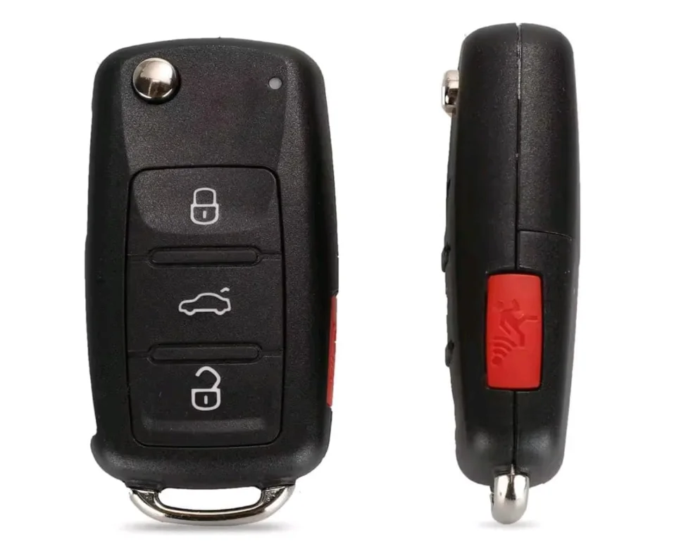 Replacement remote key shell for VW Jetta Passat Golf Beetle Rabbit GTI CC EOS, 4 buttons