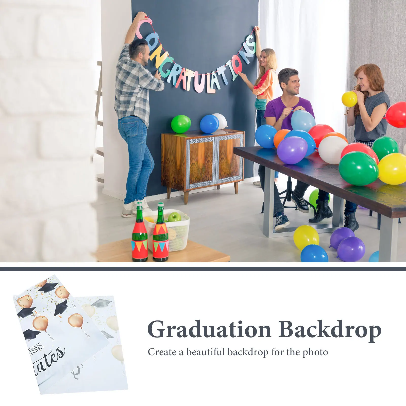 

90X150Cm Graduation Season Background Cloth 3D Photo Backdrop For Photography Studio Premium Vinyl Lightweight Durable