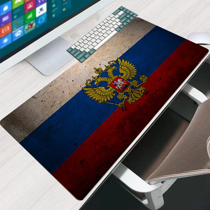 Anime Mouse Pad Gaming Mousepad Gamer 900x400 Flag of Russia Anti-skid Cool Office Accessories Laptop Keyboard Mat Game Mats