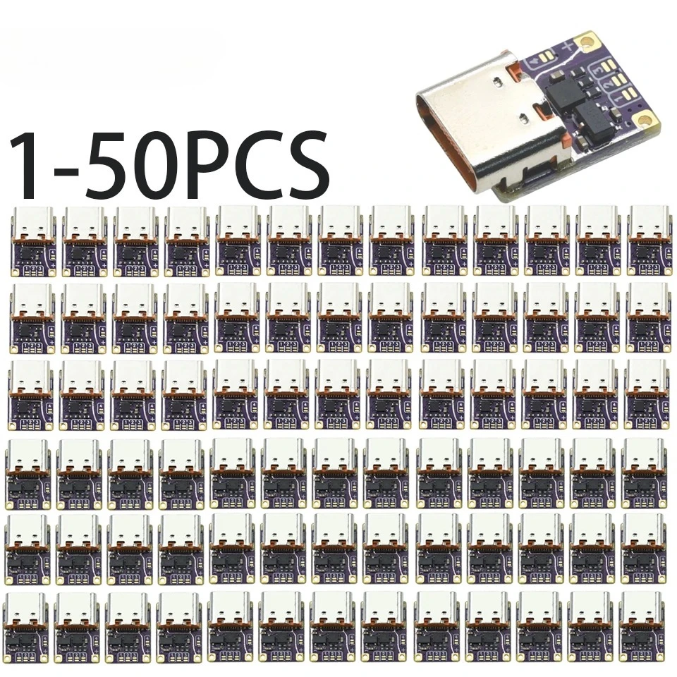 1-50PCS PD3.0 PD3.1 QC3.0 Trigger Module Type-C 5-48V 5A Fast Charging Decoy for Power Delivery DIY Projects