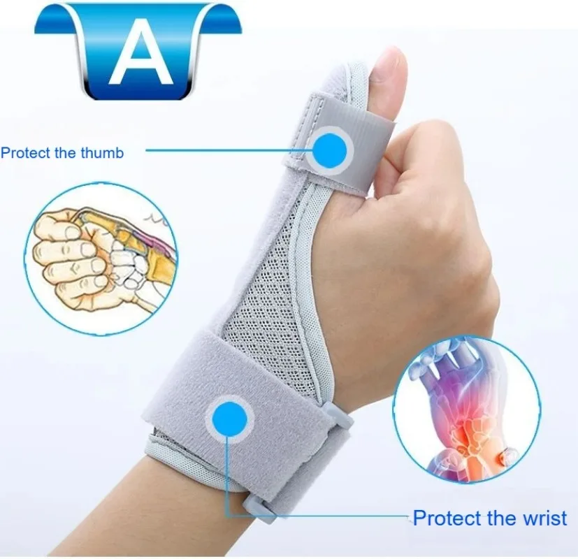 Thumb Wrist Support Brace Medical Grade Stabilizer for Sprains Fractures Mommy Thumb Tendonitis Warm Compression Wrist Sleeve