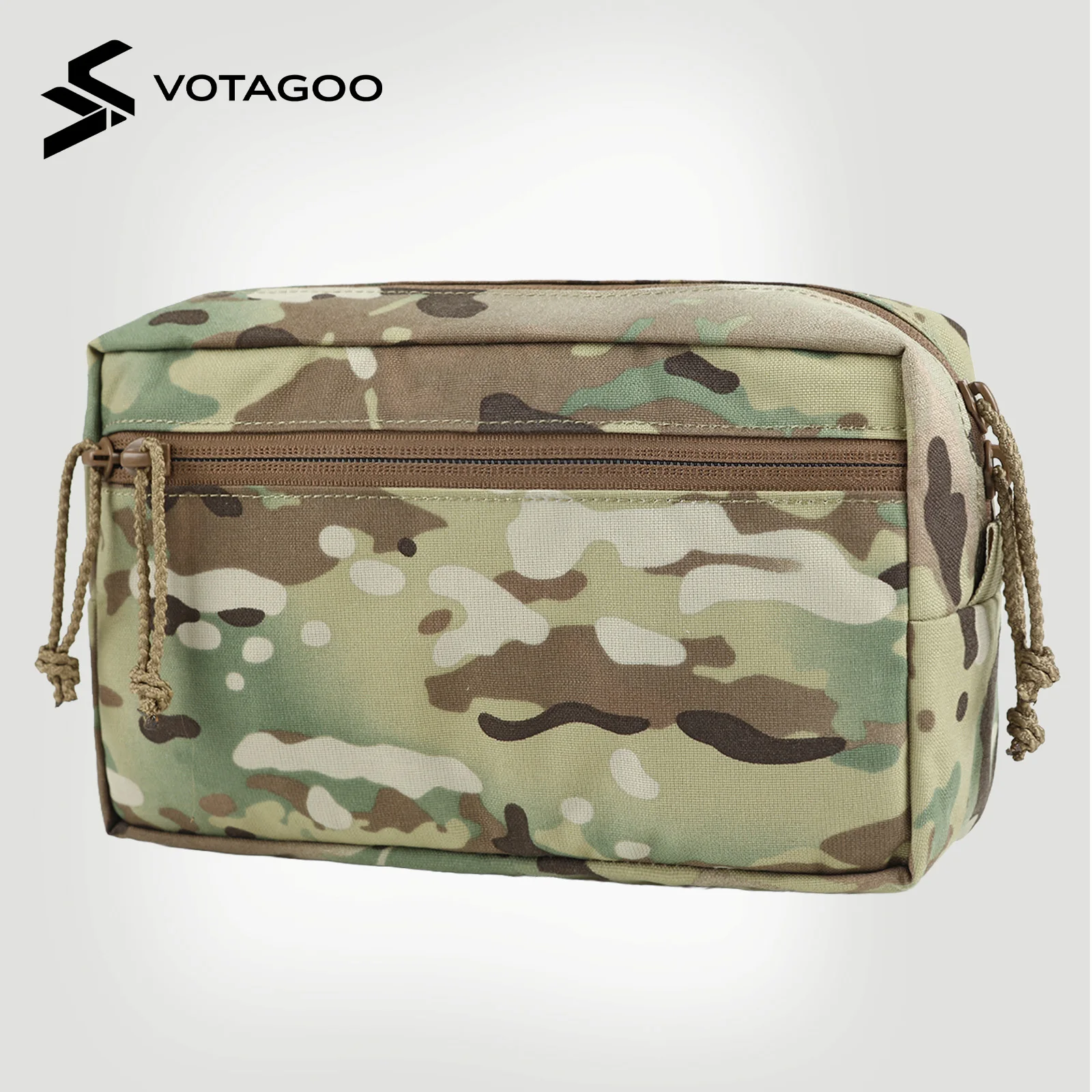 VOTAGOO SS Style GP Horizontal Zipper Utility Pouch MOLLE Belt Back Panel Outdoor EDC Pouch Tactical Organizer