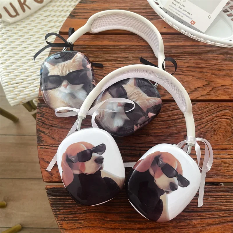 Sunglasses Dog Case for AirPods Max Protective Headset Headphone Airpod Max Case Cover