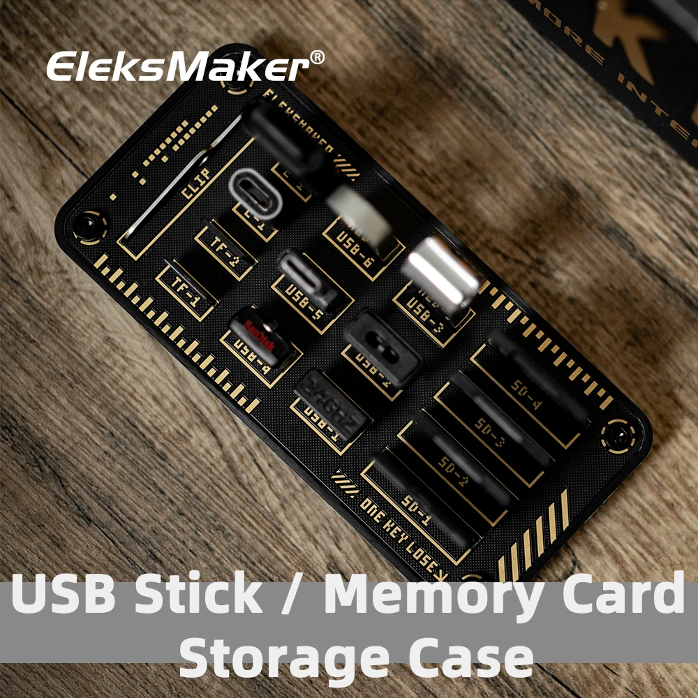 EleksMaker Organizers Memory Card Desk Storage SD TF USB Disk Plastic Table Case Box Office Tool Container Desktop Decorative