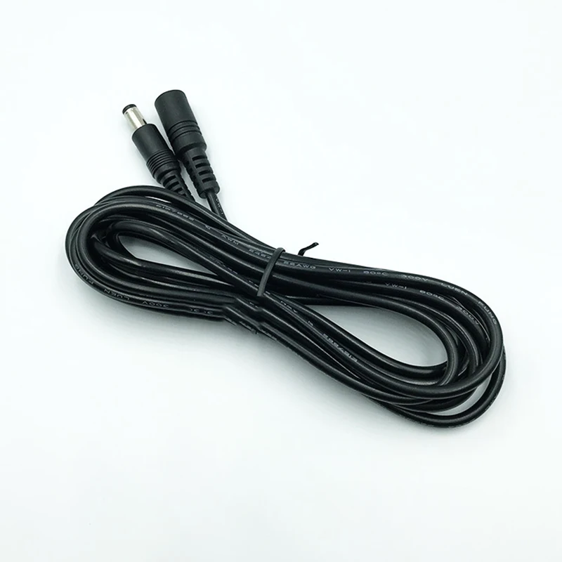 3m DC Power Cord 5.5*2.1mm 18awg Male to Female Adapter Cable Surveillance Camera Power Cord Adapter Line CCTV Camera LED D4