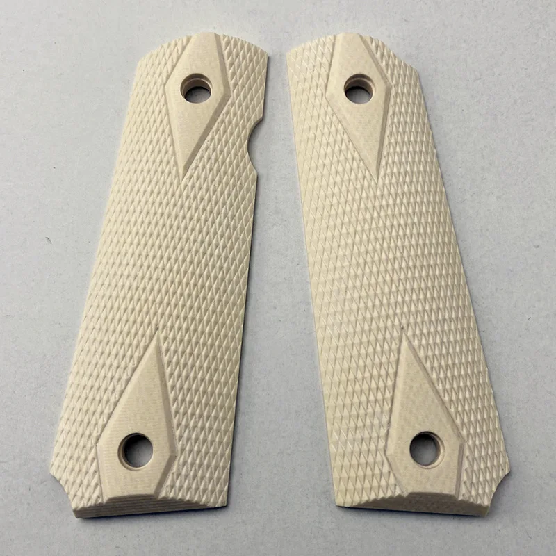 1 par 1911 apertos de resina branca remendo apertos personalizados material cnc 1911 acessórios