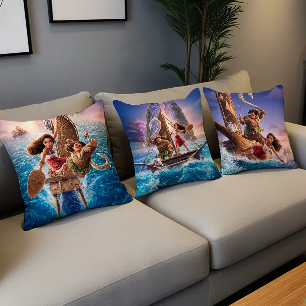 MINISO Cartoon M-Moana 2 Cool cushion cover Living Room Headboard Bedroom Office Cushion Cushion Sofa Nap Time Pillow Case