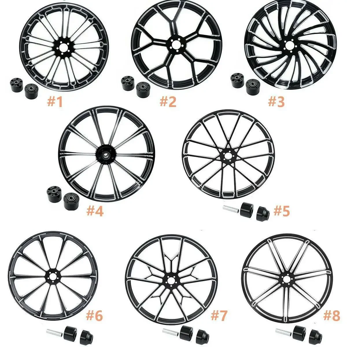 Motorcycle 18''x3.5'' CNC Front Wheel Rim Hub Single/Dual Disc For Harley Touring Road King  Glide 2008-2023 18 19 non ABS