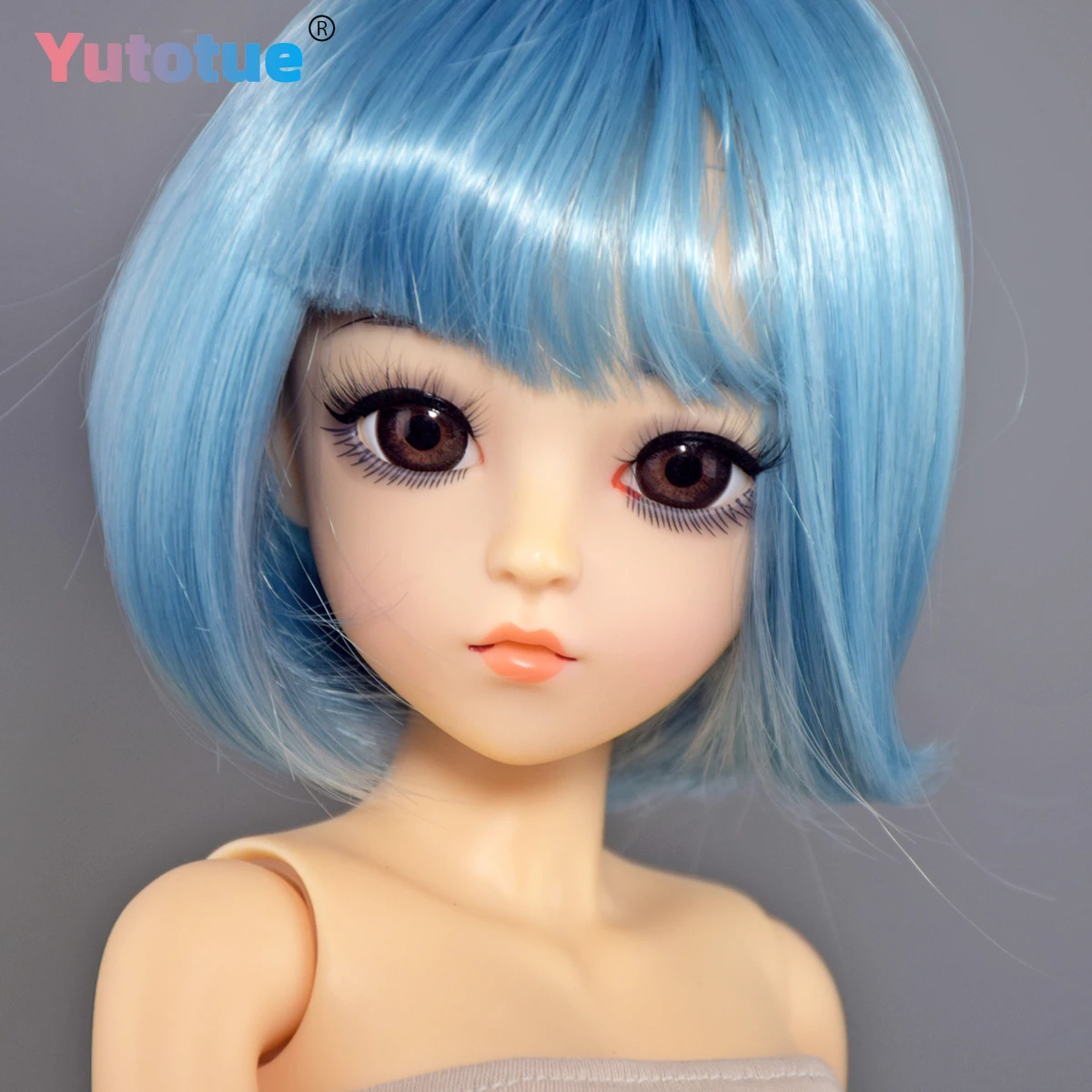 ตุ๊กตาแฟชั่นหญิง YUTOTUE สูง 60 ซม. พร้อมวิกผมสั้นถอดได้ เสื้อผ้า กางเกง รองเท้า ตุ๊กตา BJD