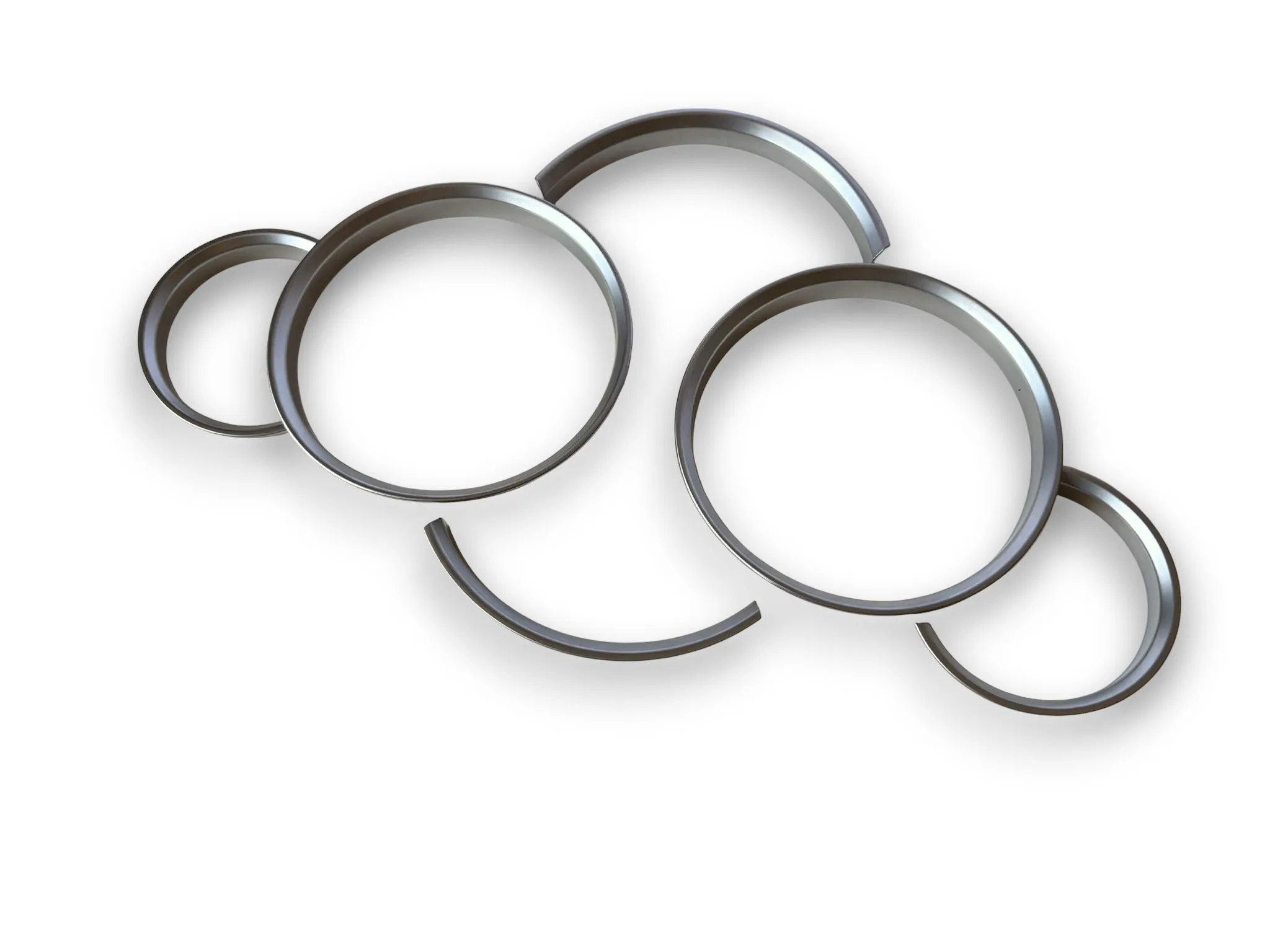 Exquisite High Quality Matt Chrome Dashboard Dial Gauge Rings Bezel Trim for Porsche Cayenne 955 957 9PA