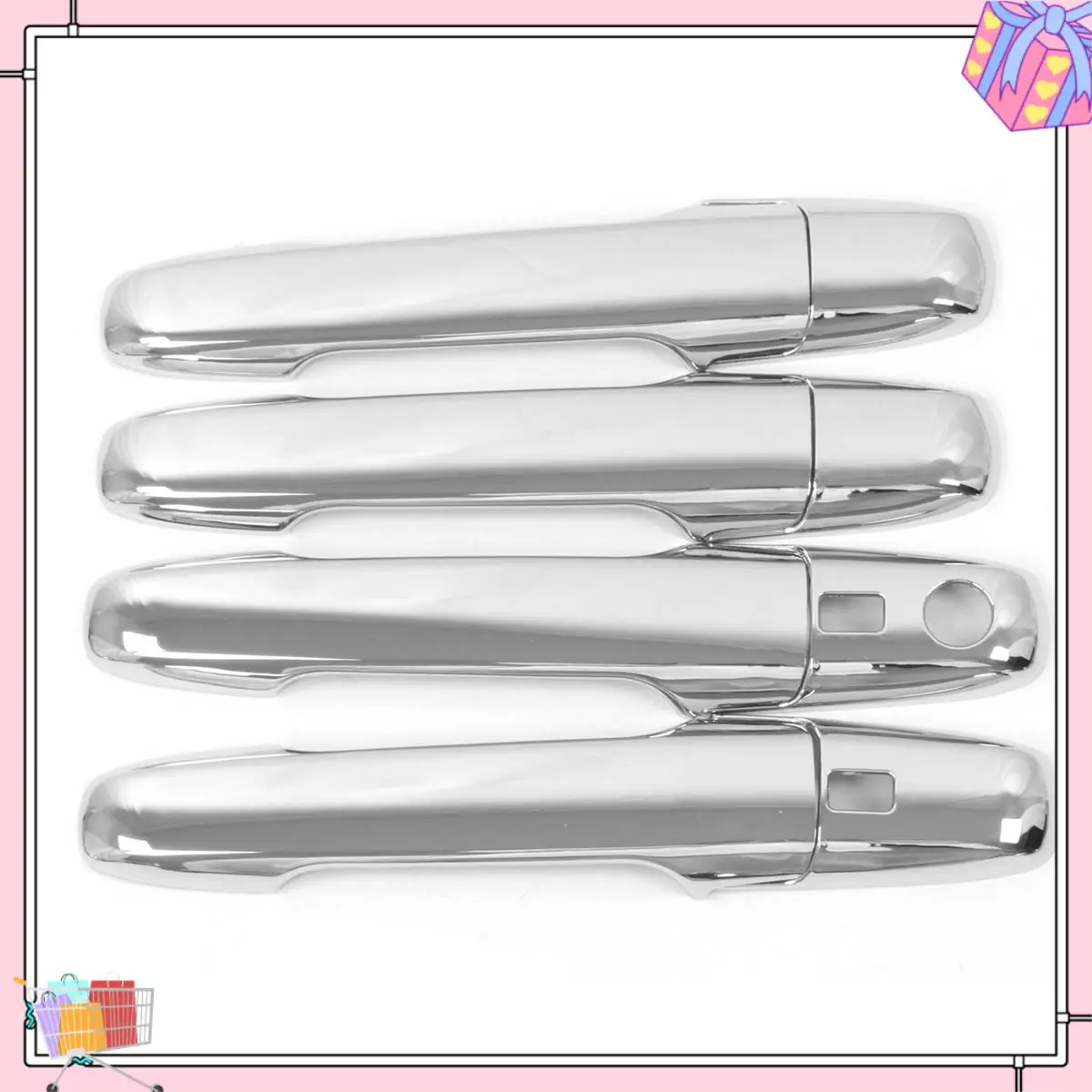 

A77T-Chrome Door Handle Cover Decorator Sticker For Toyota Avanza Premio Veloz Cross 2022+