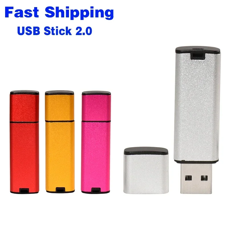 

Fast Shipping Metal Pen Drive 64GB Key Chain USB Flash Drives 32GB 16GB Mini Memory Stick Creative Gift 8GB for Computer U Disk
