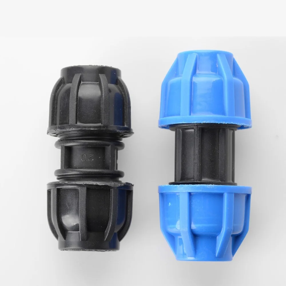 PE Water Pipe Connector Fittings 20/25/32/40/50mm Water Tube Direct Quick Valve Connector Connector 1 Pc