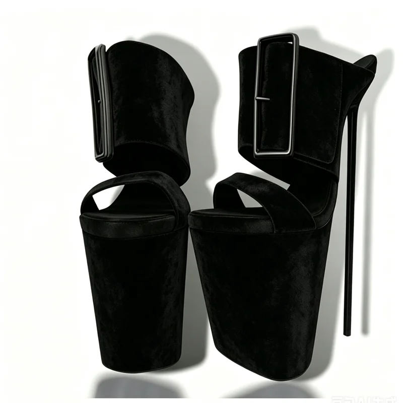 

Solid Buckle Slip On Platform Sandals Peep Toe Thin High Heel Fashion Sexy Summer Big Size 2025 Woman Shoes Zapatillas Mujer