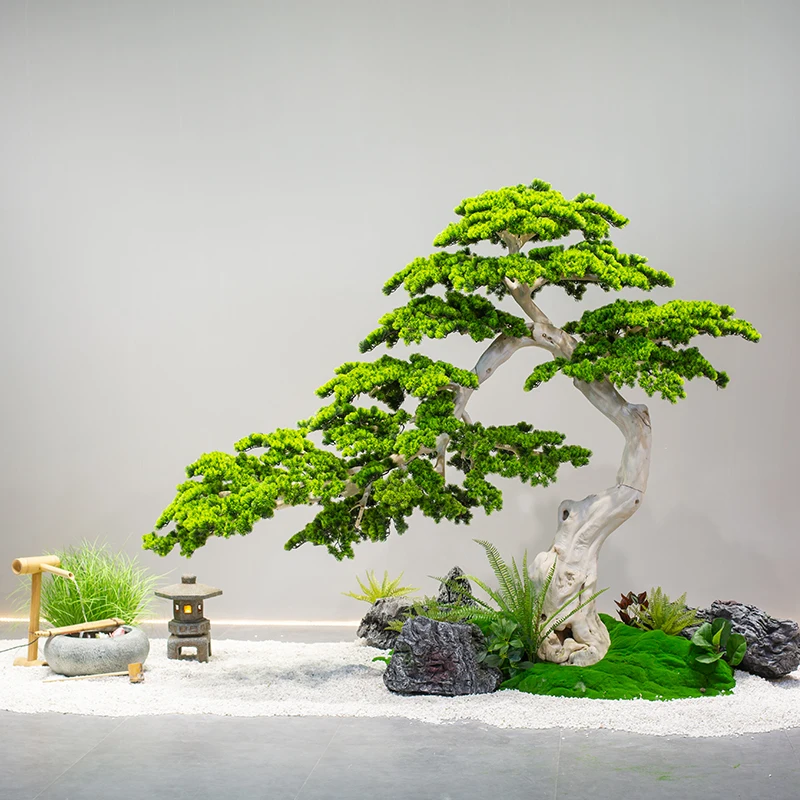 Welcome pine simulated tree large fake tree new Chinese landscaping decorative ornament