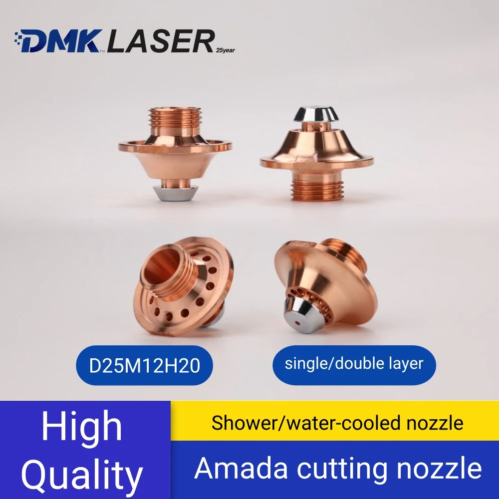 Amada D25 H20 M12 water cooled high speed single double layercutting copper nozzle for laser cutting machine accessories nozzle