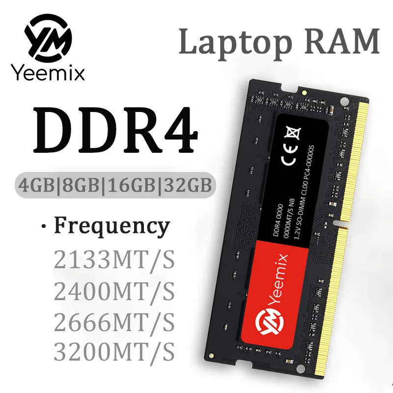 

Оперативная память для ноутбука Yeemix DDR4 4 ГБ 8 ГБ 16 ГБ 32 ГБ 2133 2400 2666 3200 МГц PC4-19200 PC4-21300 PC4-25600 SO-DIMM 260PIN Оперативная память для ноутбука