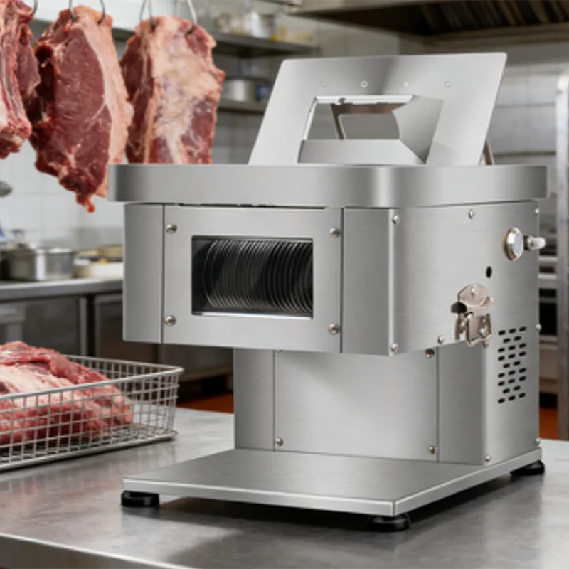 All Stainless Steel Meat Slicer Machine Process Fresh Meat Frozen Meat Cooked Meat Root Vegetables