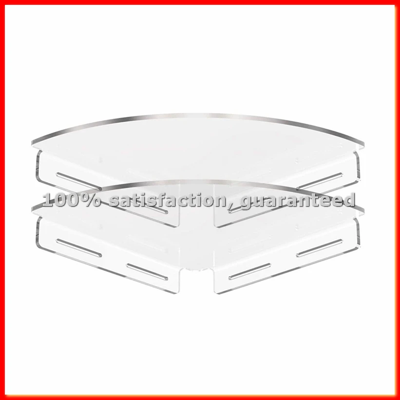2Pcs Floating Corner Shelf Triangle Wall Mount Storage Rack Bathroom Shelves for Kitchen Bathroom Bedroom-A63M