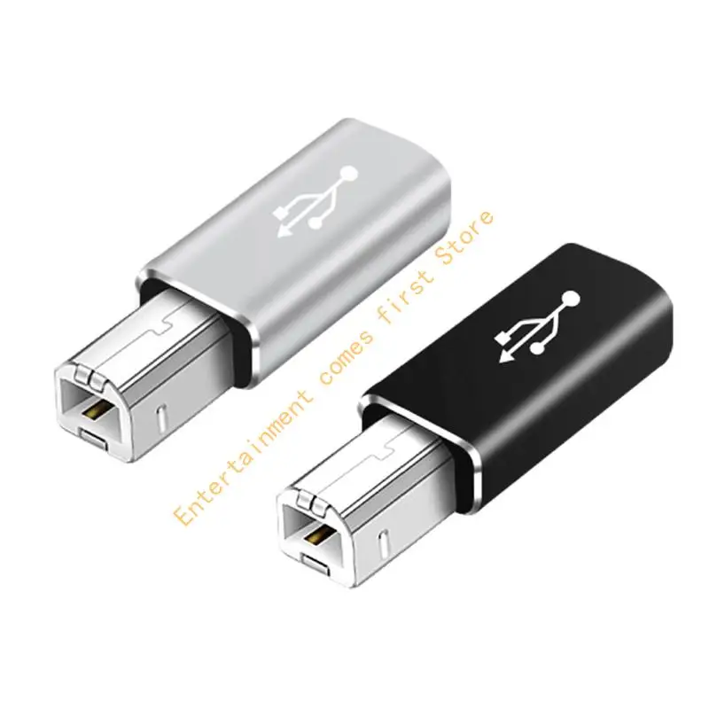 Metal USB Type C To Square Plug Adapter Electric Piano Printer MIDI Head With Keyboards And Electronic Drums 55KD