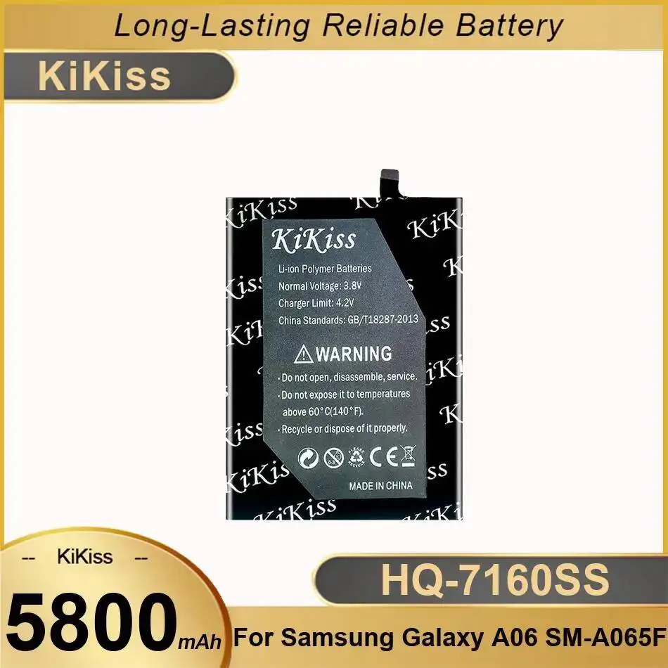 

Прочный аккумулятор для мобильного телефона Samsung Galaxy A06 SM-A065F HQ-7160SS 5800 мАч