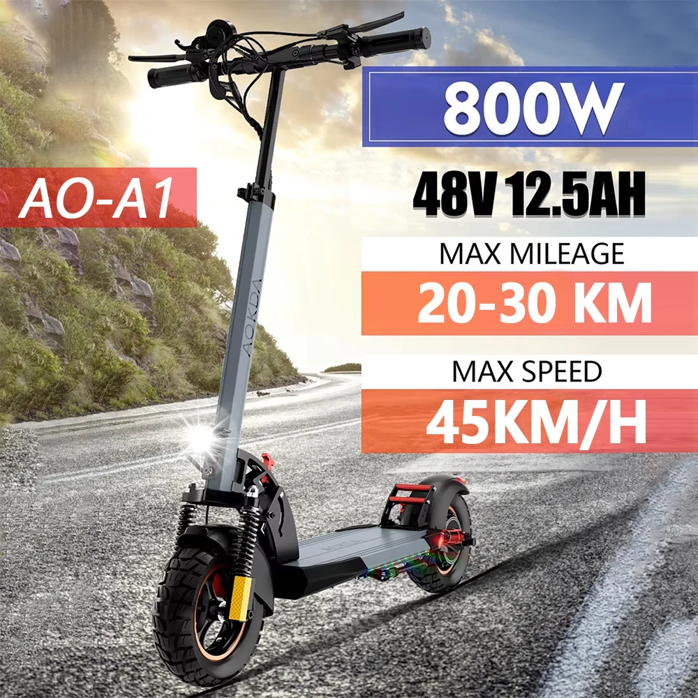 New City Mobility Electric Scooter 800W-48V-12.5AH One button folding Max speed 45KM per hour Max range 20-30KM 3-7 days deliver