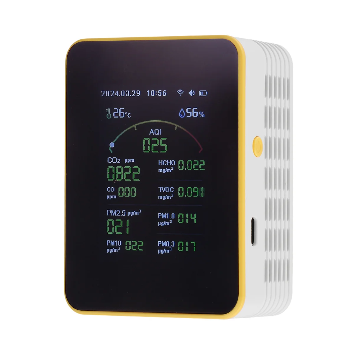 

Tuya WiFi 15in1 Air Quality Detector Household Portable PM0.3 PM1.0 PM2.5 PM10 CO CO2 TVOC HCHO Tester Multi Clock