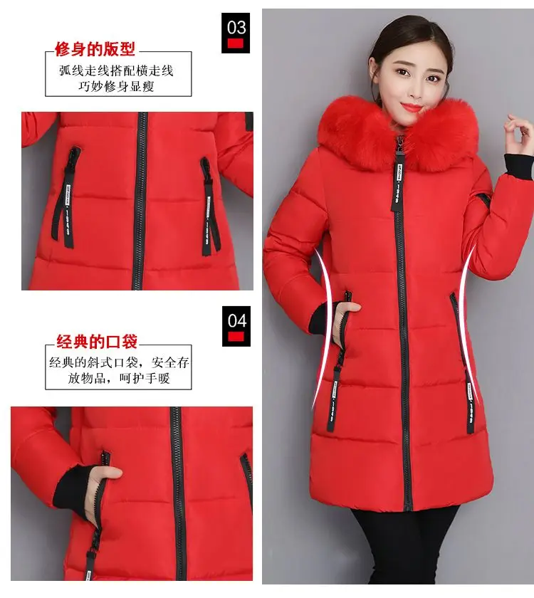 Winter Coat 2026 New Women's Thick Cotton Jacket Women Hooded Coat Medium Long Casual Student Jackets Female Warm Parka Overcoat