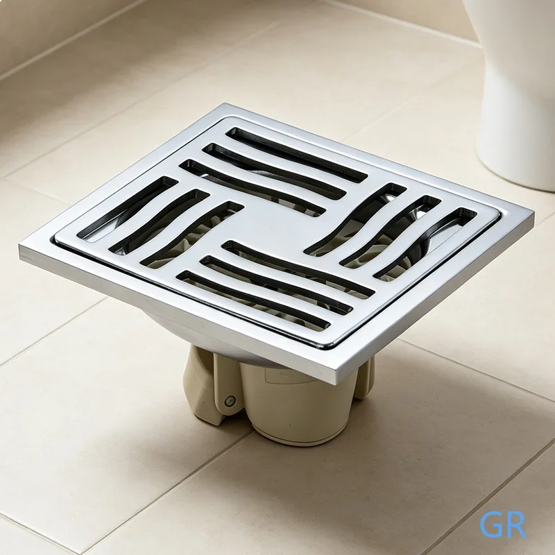 Bathroom Floor Drain with Deodorizer and Insect Trap, Dual-Use for Washing Machine, Anti-Clog Filter