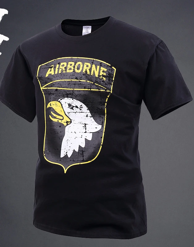 

Армейская футболка 2025 года, мужская уличная тактическая футболка с коротким рукавом 101, футболка с элементом головы орла, армейская футболка с коротким рукавом