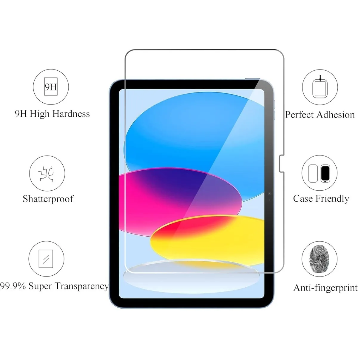 

Screen Protector for iPad 11th A16 2025 [11 Inch] / 10th Generation 2022 [10.9 Inch], Tempered Glass [2 Pack]