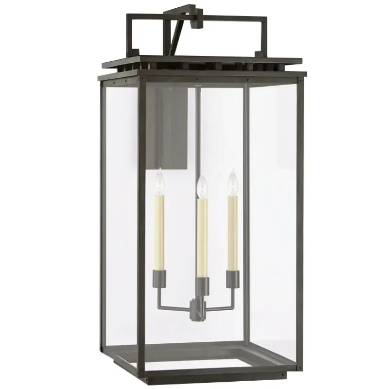 Outdoor door wall lamp, balcony corridor stair glass simple lamp