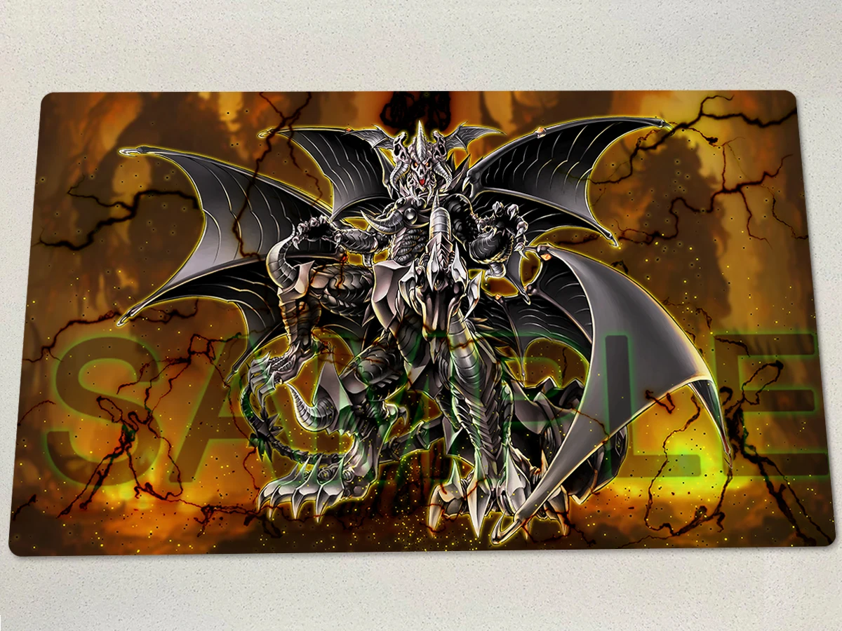 YuGiOh Grapha, Dragon Overlord of Dark World Playmat TCG CCG Mat Board Game Pad Trading Card Game Mat Rubber Mousepad Free Bag