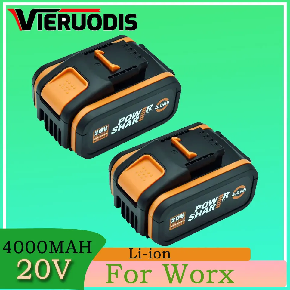 

For 20V Battery 4000mah Li-ion for Worx WX390/WX176/WX166.4/WX372.1 WX800/WX678/WX550/WX532/WG894E WG629E/WG329E/WG2