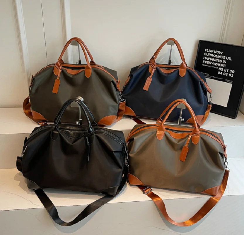 New Korean Fashion Large Capacity Travel Duffle Men Women's Waterproof Oxford Shoulder Bags Totes Business Sports Fitness Bag