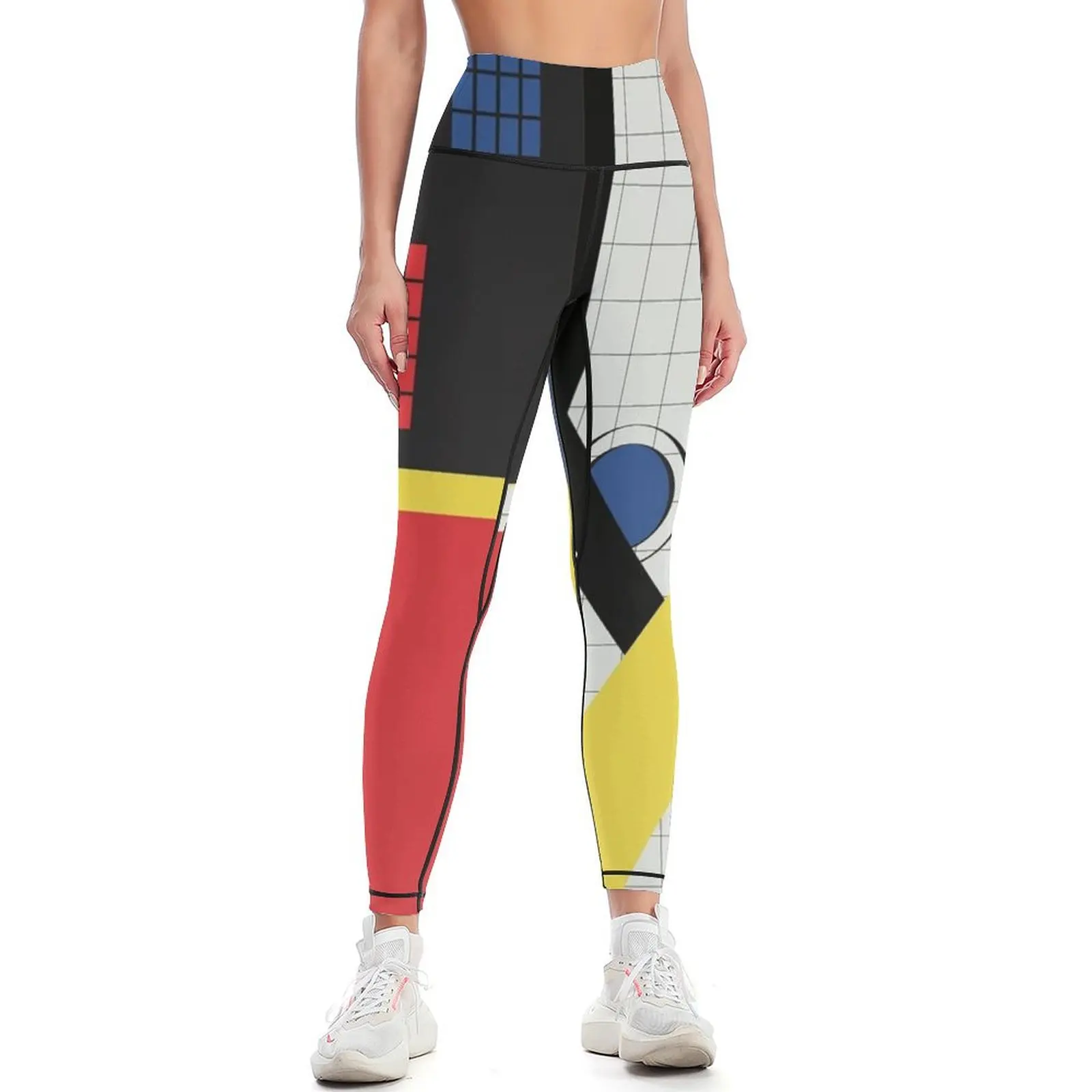 Leggings geometrici Bauhaus sport per pantaloni da palestra abbigliamento sportivo da palestra abbigliamento da palestra Leggings da donna