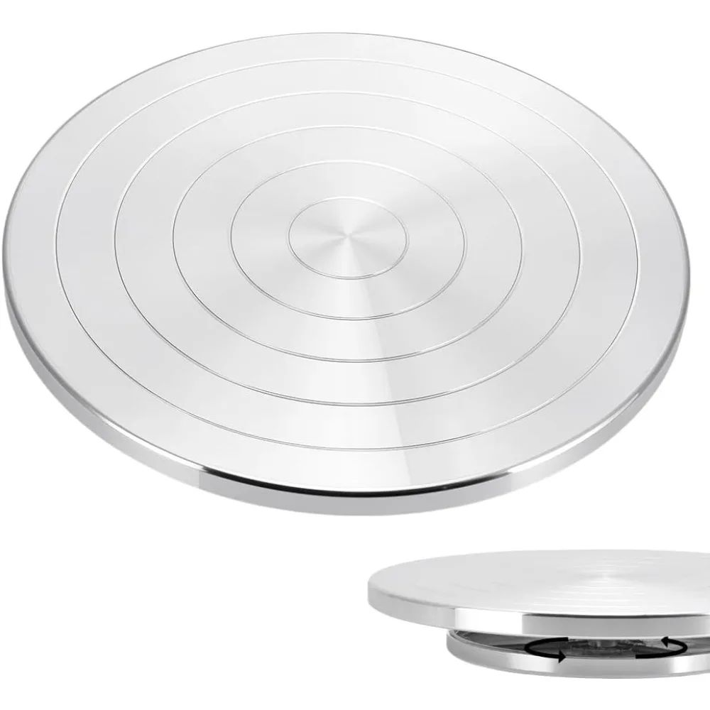 

11.61 Inch Pottery Turntable Sculpting Wheel Metal Ceramics Turntable Rotate Revolving Turntables Ceramics Stand with Ball