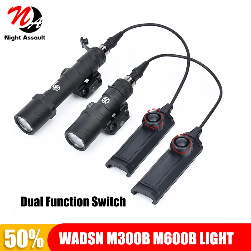 

Surefir M300B M600B Tactical Powerful Flashlight M300 M600 Airsoft Hunting Weapon Gu LED Scout Light Fit 20mm Picatinny Rail