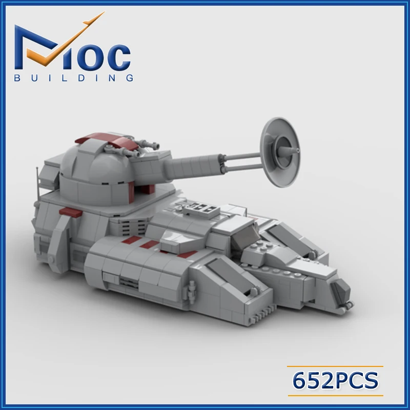 652pcs Star Movie Serie Republic RX-200 Building Block MOC Class Assault Tank Model Assembly Bricks Toy For Kid Gift MOC-110432