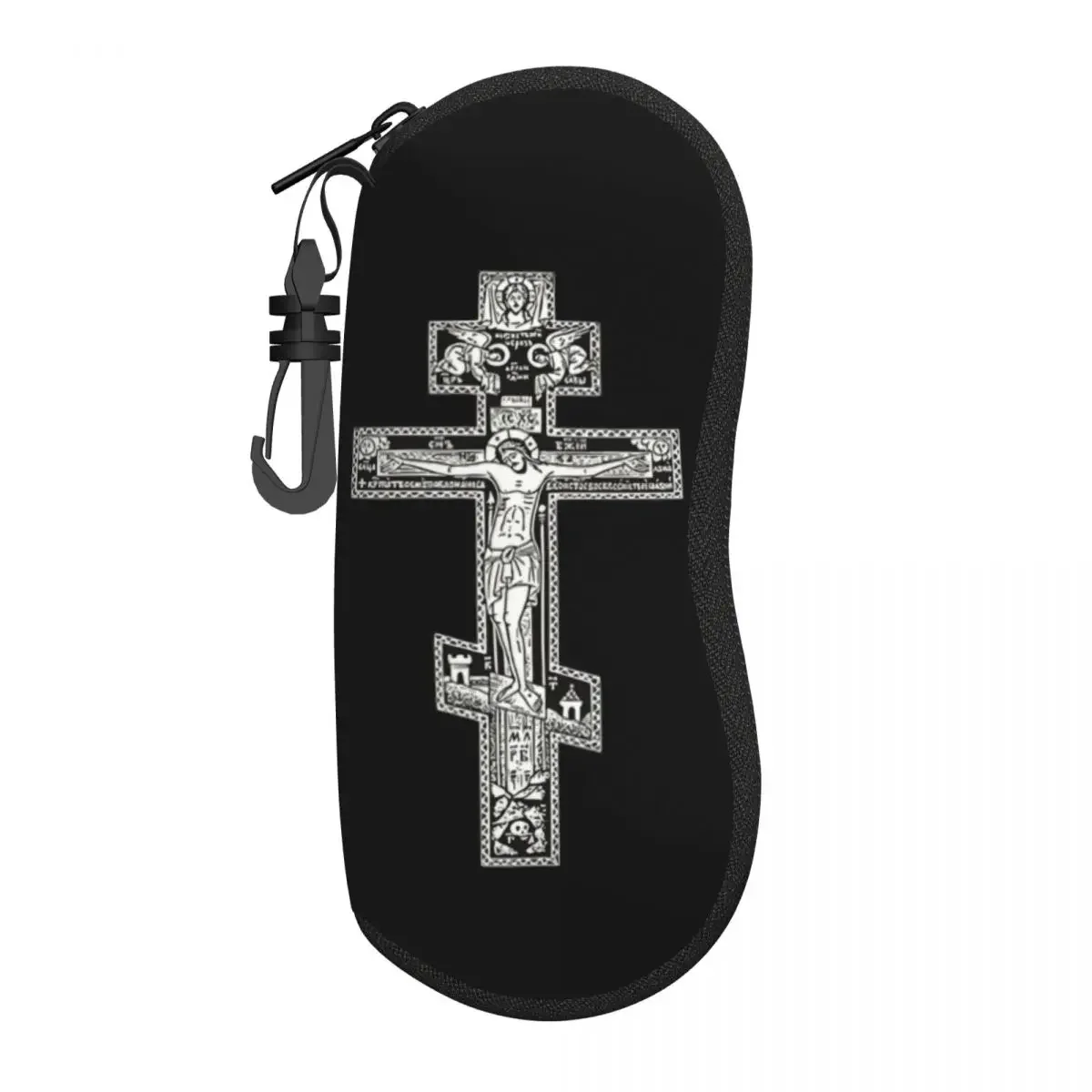 Custom Orthodox Cross Shell Eyeglasses Case Women Men Cool Christian Religion Religious Glasses Case Sunglasses Box Pouch