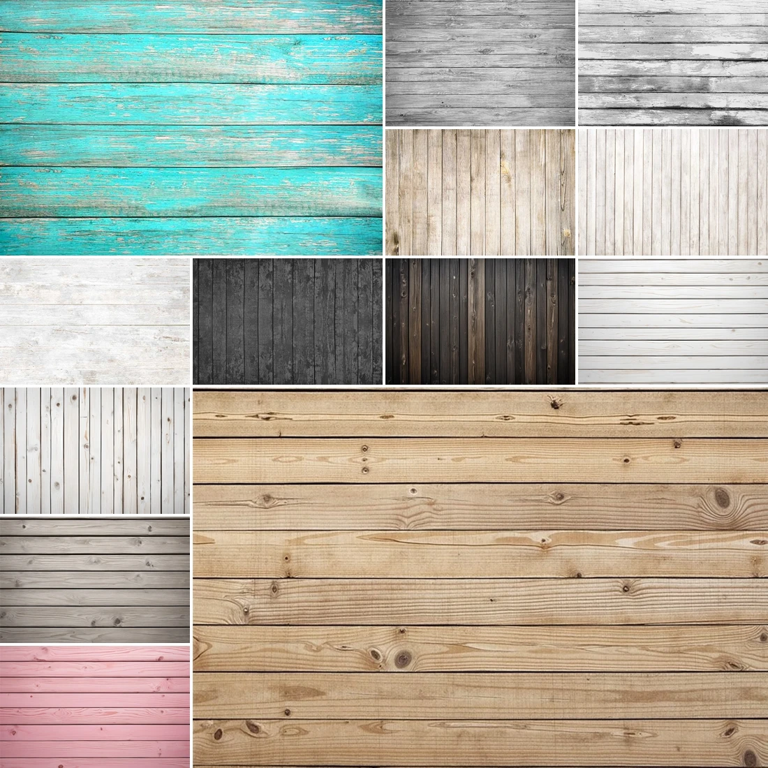 

MOON.QG Rustic Wood Backdrop For Birthday Party Food Wooden Photo Background Imitation Wood Boards Baby Shower Photo Banner