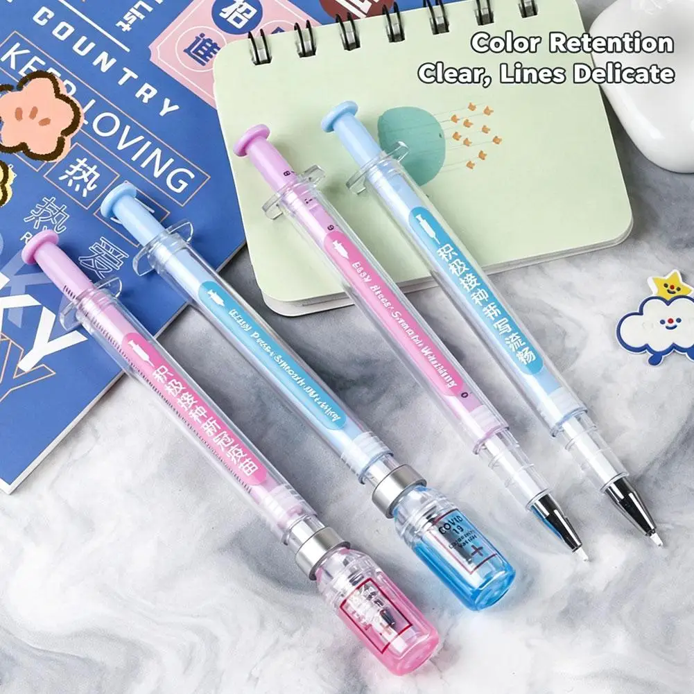 

3Pcs Novelty Syringe Peculiar Shape Cute Stationery 0.5 mm School Office Supplies Gel Pen 0.5mm School Gift