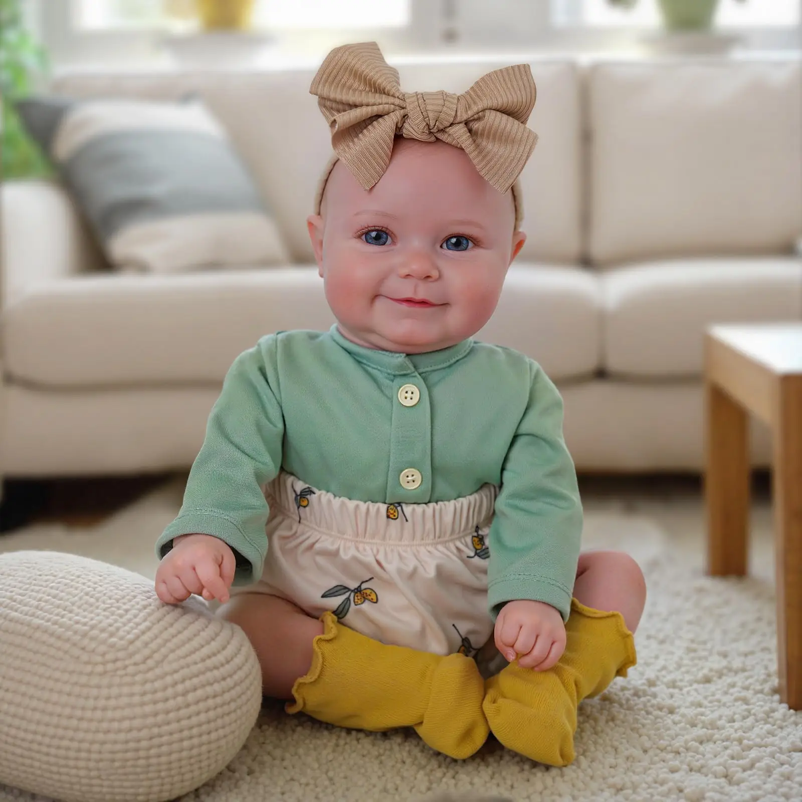 دمية طفلة تولد من جديد نابضة بالحياة مقاس 20 بوصة - لحديثي الولادة من الفينيل الناعم الواقعي مع جسم وإكسسوارات قابلة للوضع، هدية مثالية لعيد الميلاد