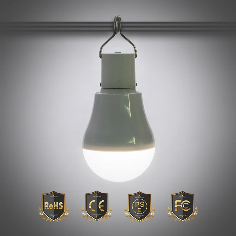 15W LED Solar Light Bulb Outdoor Portable Ultra Bright Bulbs Waterproof Spotlight Garden Courtyard Corridor Camping Lighting