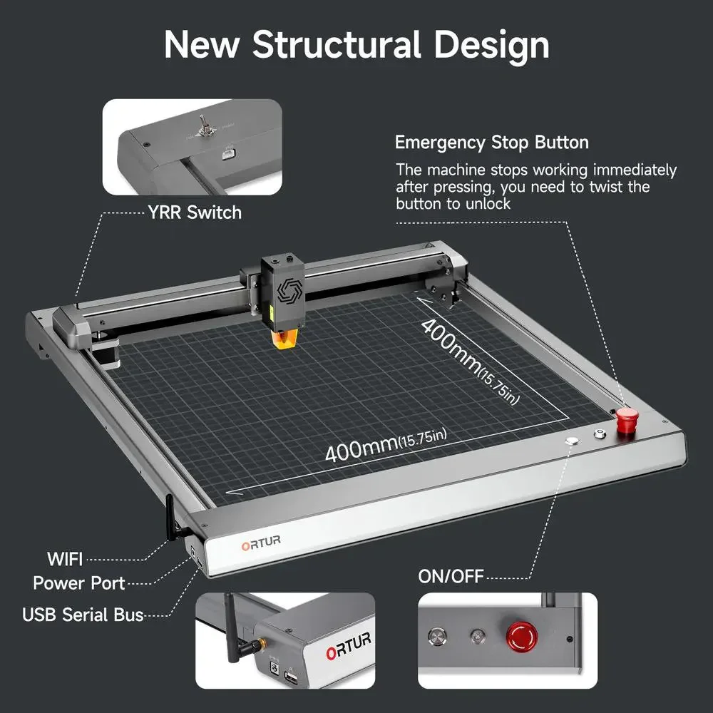 Ortur Laser Master 3 Powerful Laser Engraver  Upgrade 10W High Accuracy Laser Cutter App Control Woodworking Tool Image Printer