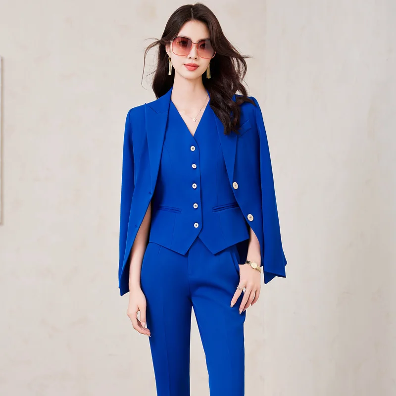 

Plus Size 5XL Formal Pantsuits Autumn Winter Business Work Wear Blazers Career Professional Ladies Interview Trousers Sets