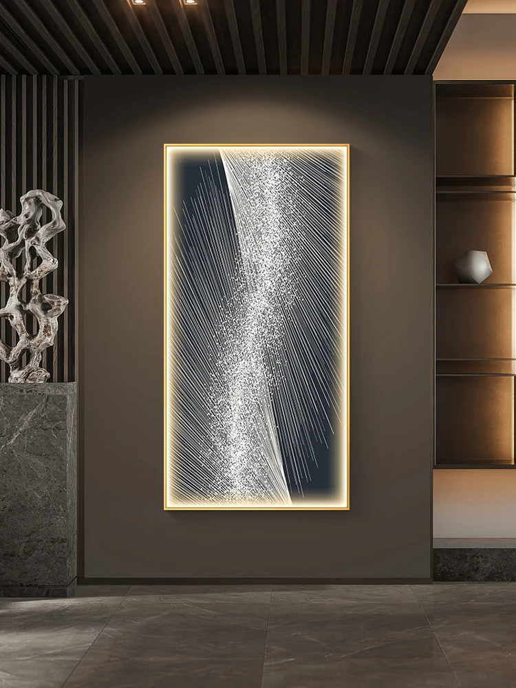 Modern Home Decor LED Flowing Light Mural Lights Minimalist Living Room Background Wall Lighting Remote Dimming Corridor Lamps